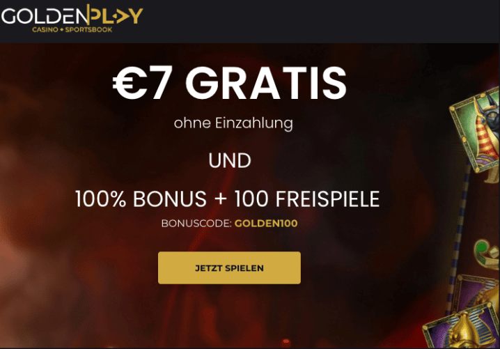 goldenplay casino bonus screenshot