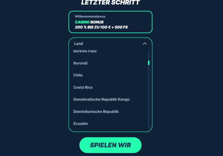 playzilla casino anmeldung screenshot