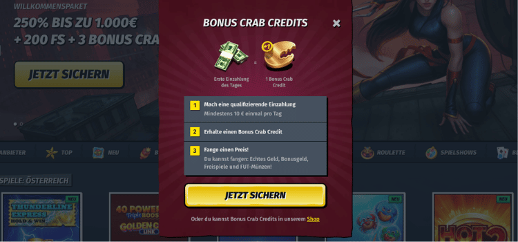 spielhallen   allyspin casino bonus crab featured image