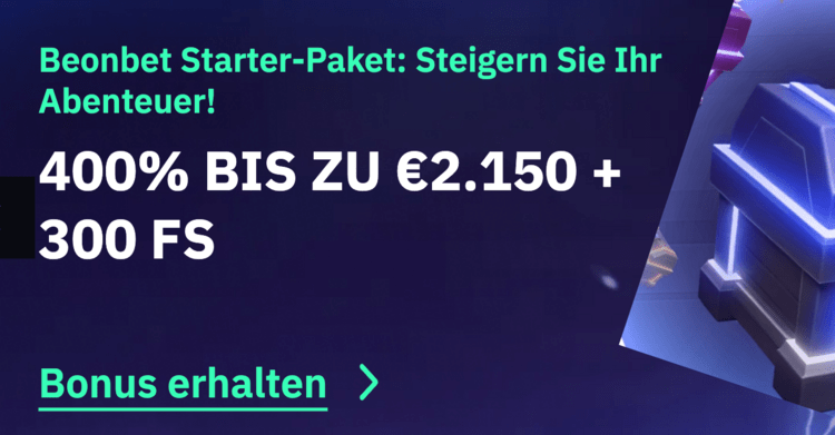 beonbet casino bonus screenshot