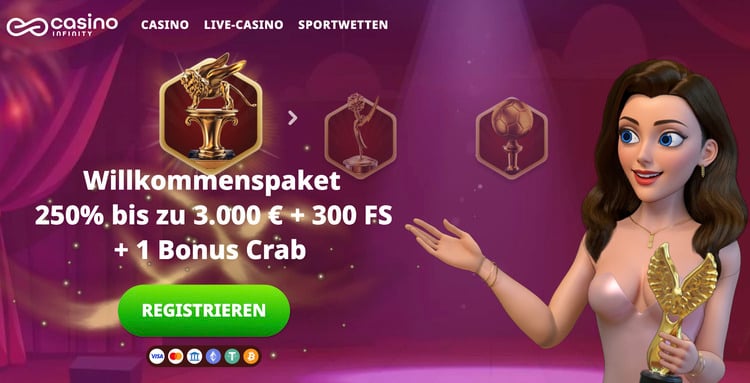 casino infinity bonus screenshot