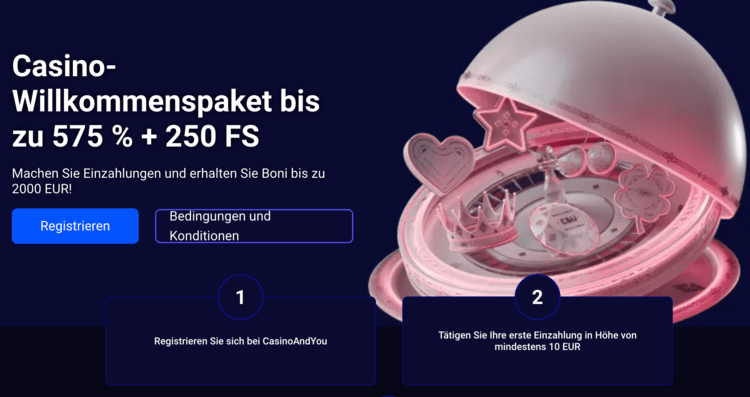 casinoandyou bonus screenshot