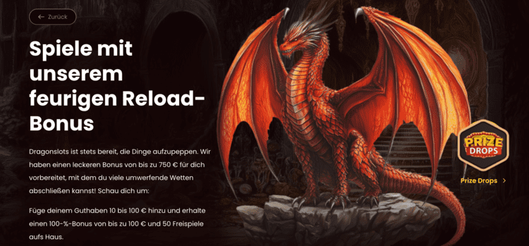 dragonslots casino reload bonus screenshot