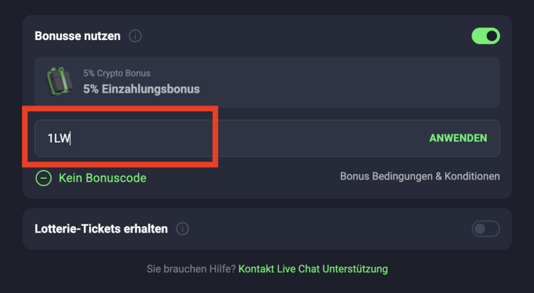 luckywave casino bonus code