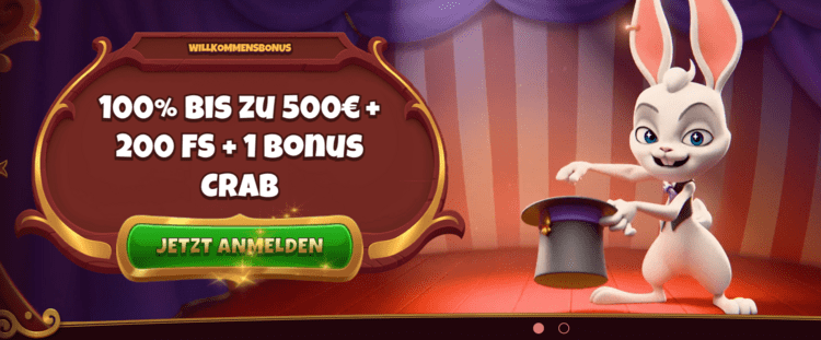 Magius Casino Bonus Screenshot