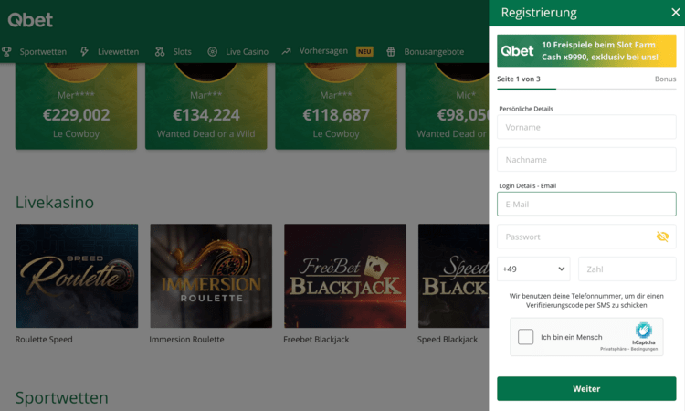 qbet casino 10 freispiele gratis
