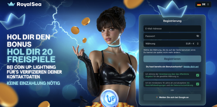 royalsea casino bonus screenshot