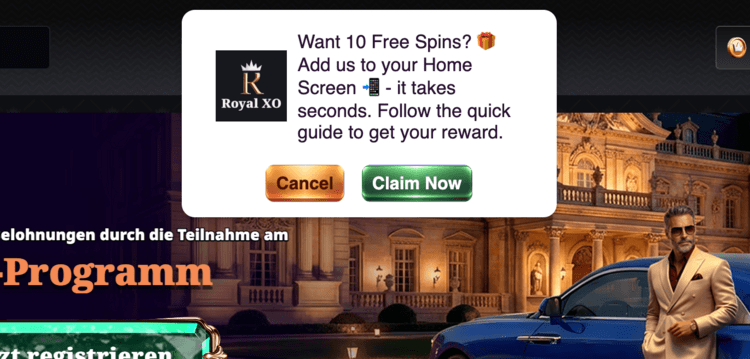 royalxo casino bonus ohne einzahlung screenshot