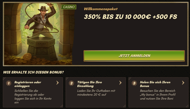 sankra casino bonus screenshot