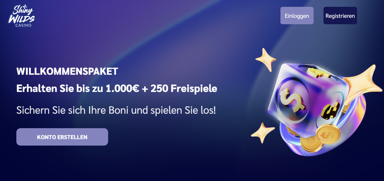 shinywilds casino bonus screenshot