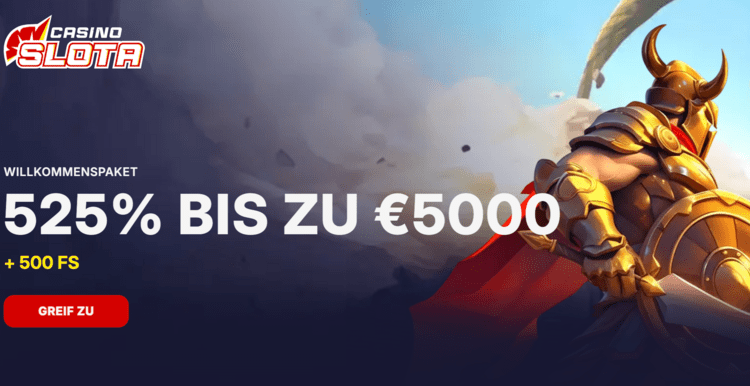 slota casino bonus screenshot