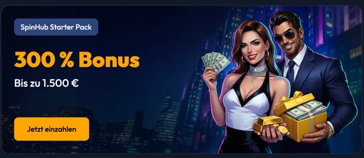 spinhub casino bonus screenshot
